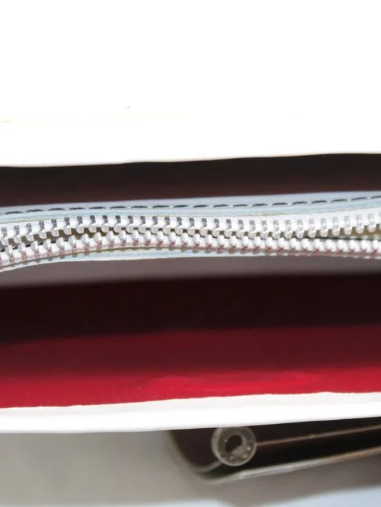 NEW Henry Beguelin White Shoulder Bag Omino Logo Turn Lock Handbag - Picture 14 of 16